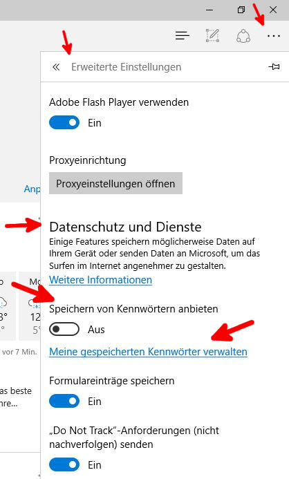 Deaktivieren der Paßwortspeicherung in verschiedenen Browsern 5