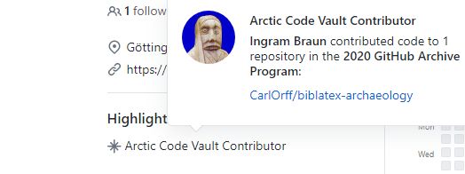 biblatex-archaeology [v2.2] selected for long-term archival in the GitHub Arctic Code Vault 2