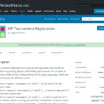 screenshot WP Tournament Registration 1.1.2 plugin page