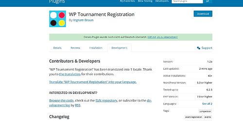 WP Tournament Registration 1.2a released 4