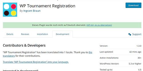 WP Tournament Registration v1.3.0 released 1