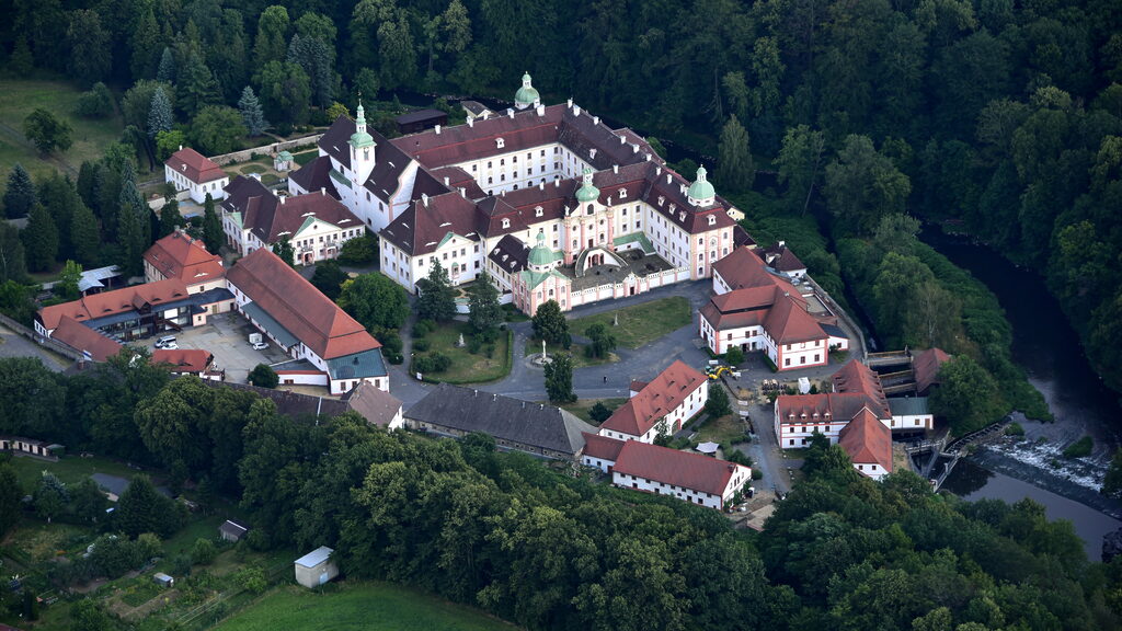 Ostritz, Kloster Marienthal, Luftaufnahme (2019)