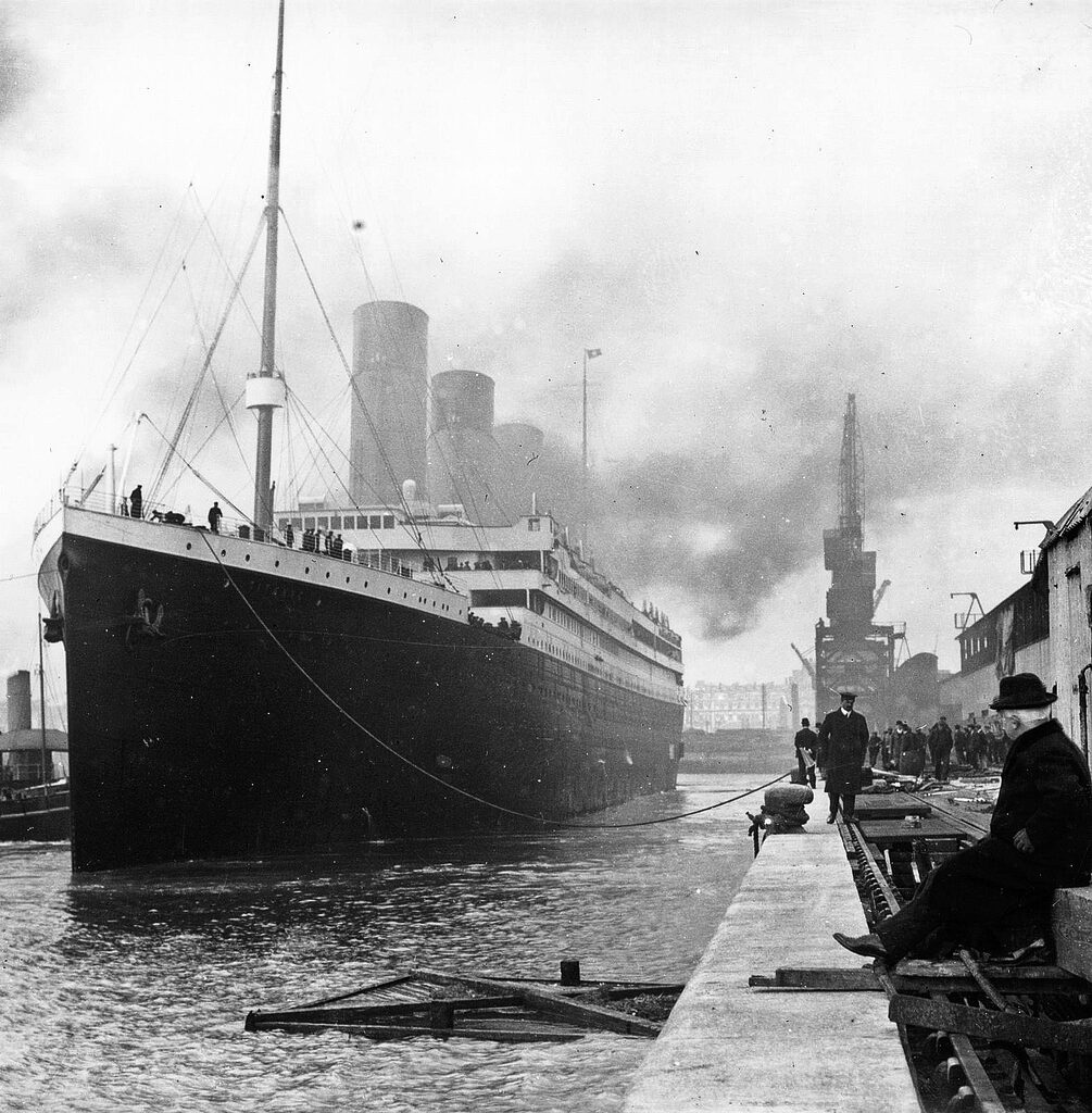 Titanic at the docks of Southampton