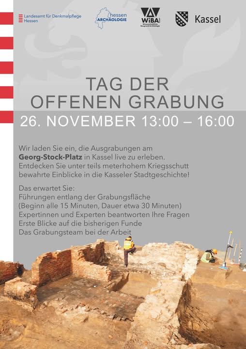 Flyer Tag der offenen Grabung in Kassel November 2025